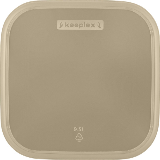 Корзина для хранения Keeplex Дождь с ручками 9,5л квадратная бежевый топаз KL141411005