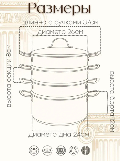 Мантоварка 26см LK-101